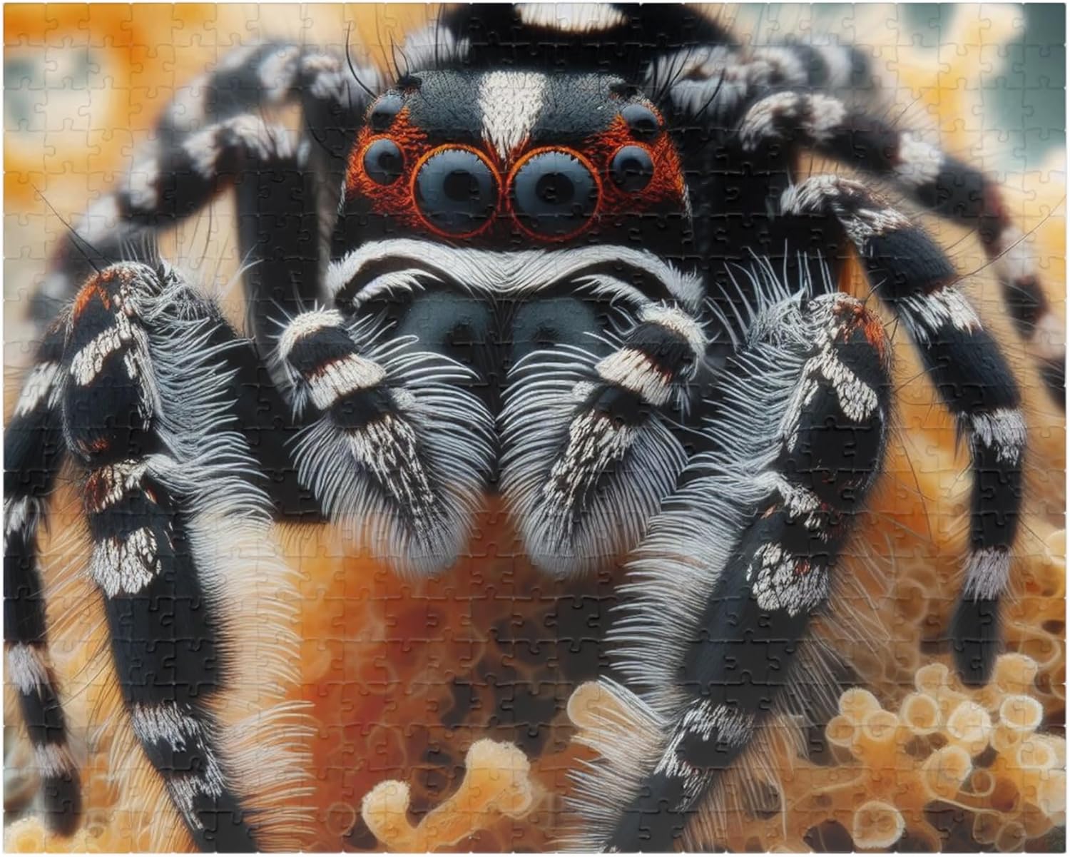 Bold Jumping Spider Jigsaw Puzzle Made in USA - Urban and Natural Areas of North America