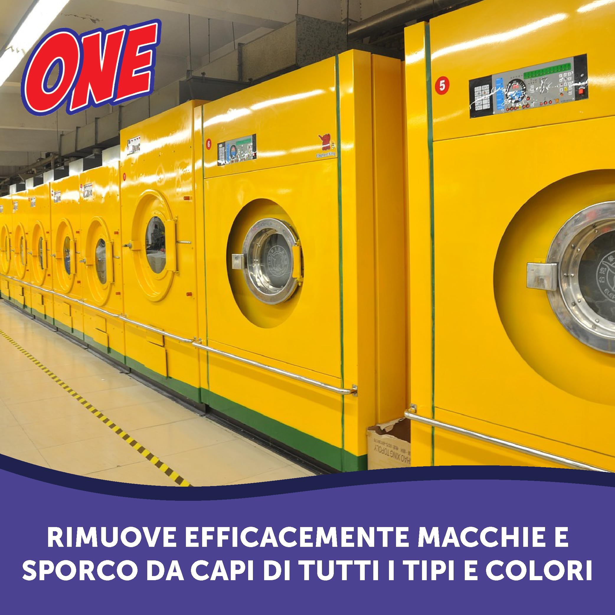 ONE - 20 Litri di detersivo liquido LAVATRICE ai FIOR DI LAVANDA (Pacco con 4 x taniche da 5 lt ciascuna - 85 lavaggi per tanica) - Detergente liquido efficace gia' a basse temperature.