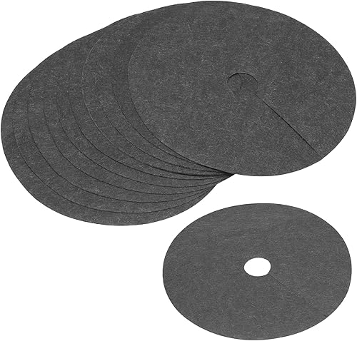 MECCANIXITY Anillo de mantillo de árbol de 12.6 pulgadas, protector de árbol no tejido, cubierta de plantas para control de malezas, barrera de