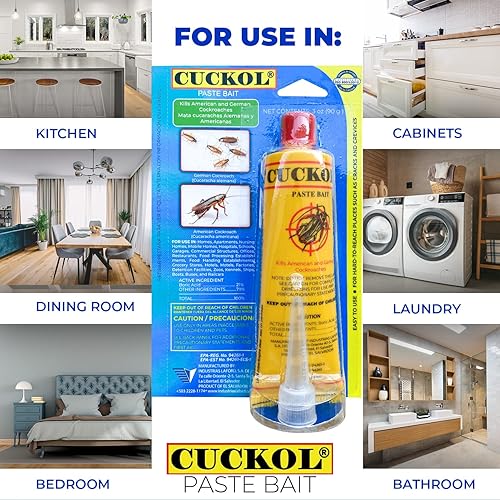 Miniatura 9 de Cebo listo para usar, mata todas las cucarachas, incluida la alemana, inodoro, uso seguro para personas y mascotas, atrayentes naturales colocados