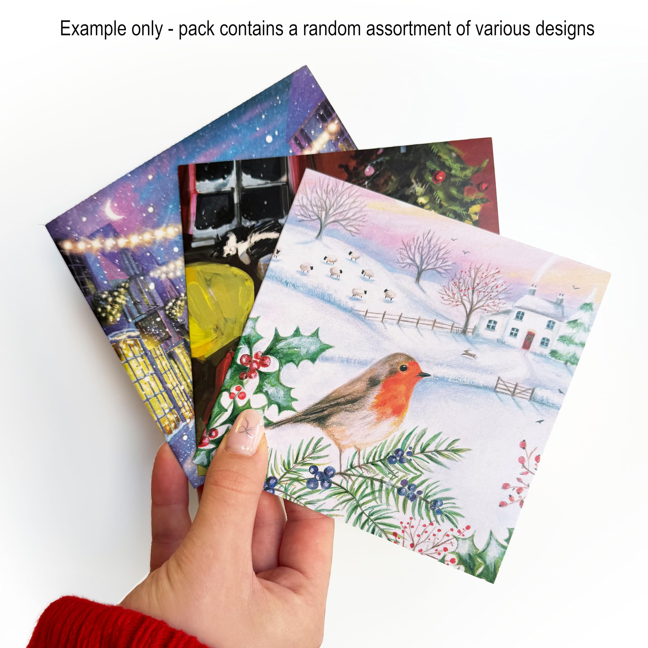 Museums & Galleries Charity Christmas Cards Pack of 30 - Festive Animals, Winter Scenes & Santa - Assorted Premium Greeting Cards Multipack with Envelopes - Supporting UK Charities - Image 2