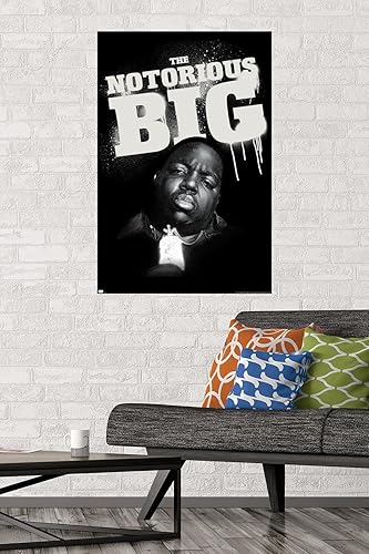Miniatura 2 de Trends International The Notorious B.I.G. - Póster de pared de cadena, 22.375 x 34 pulgadas, versión premium sin marco