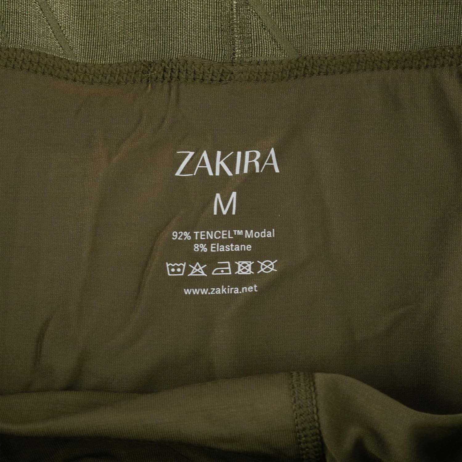 ZAKIRA Men's Tencel Modal Boxer Briefs -Super Soft Stretch Breathable Quick Dry Underwear 3 Pack