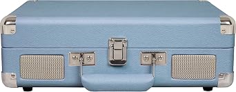 Crosley CR8005D-TN Cruiser Deluxe Vintage 3-Speed Bluetooth Suitcase Vinyl Record Player Turntable, Tourmaline