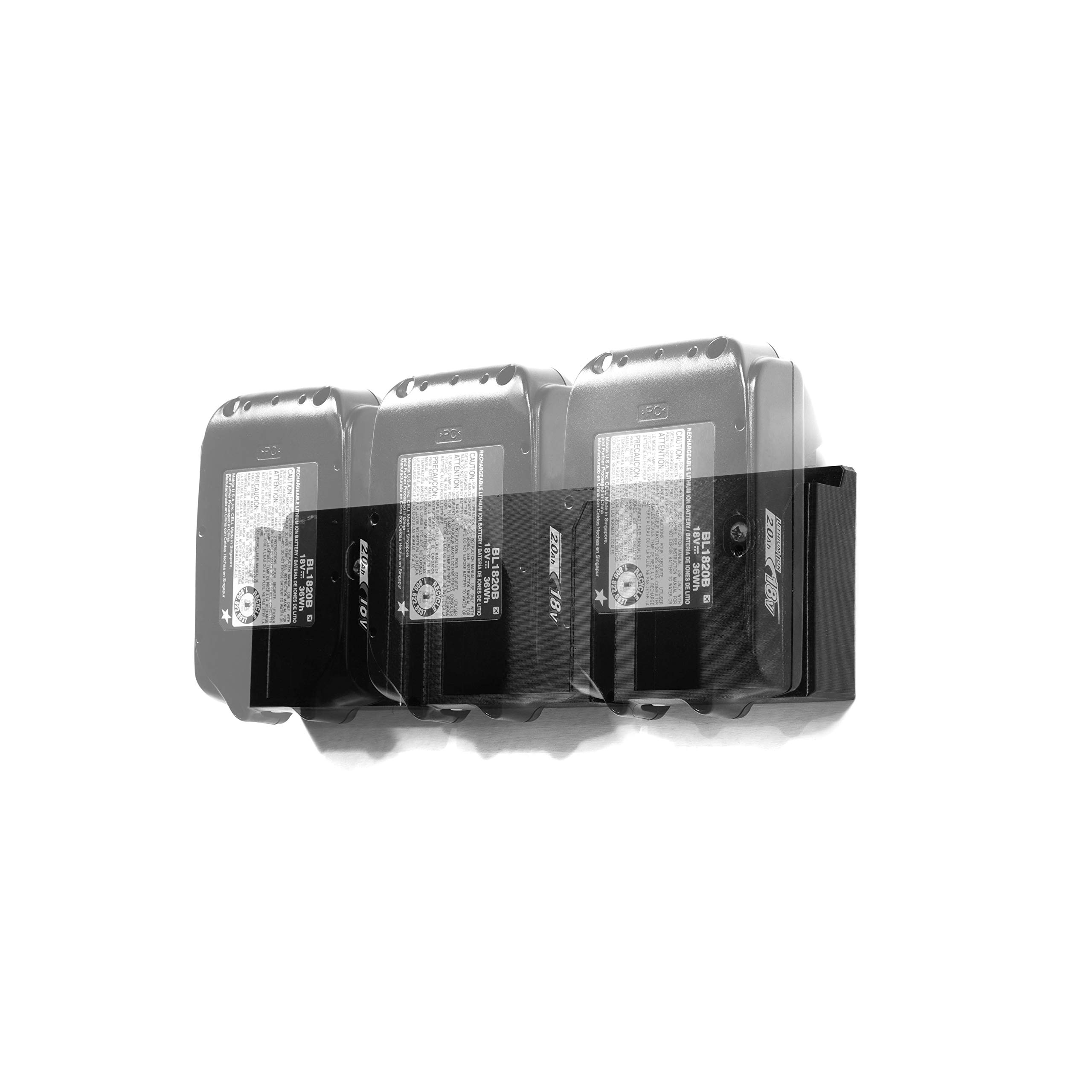 Spartan Mount for Makita 18V Battery | Wall Display Hook Holder | Power Tool Storage | Blog DIY Craft Room | All Types | Strong Low Profile Bracket | Convenient Easy Access Garage Organization