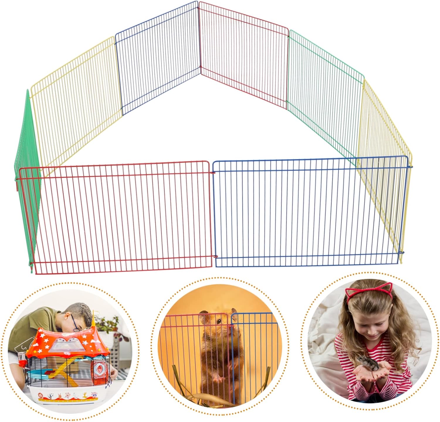 8pcs Quality Material Hamster Pen Guinea Pig Playpen Small Pet Playpen Ramp Bedding