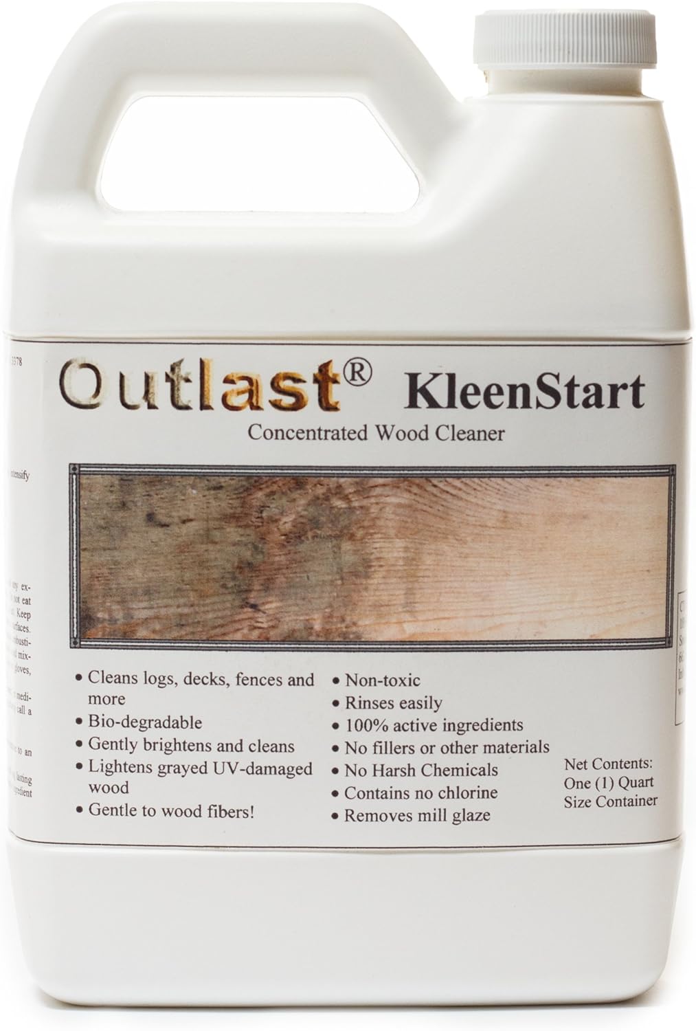 Outlast - Kleenstart - Concentrated granular pure oxygen cleaner for everything from furniture to fences - 1 quart
