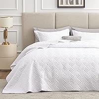 Vista 45 de Love's cabin Colchas para cama Queen de color blanco, colcha suave de verano, colcha de microfibra ligera, colcha de estilo moderno