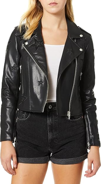 Amazon.com: [BLANKNYC] Moto de cuero vegano para mujer : Ropa, Zapatos y  Joyería