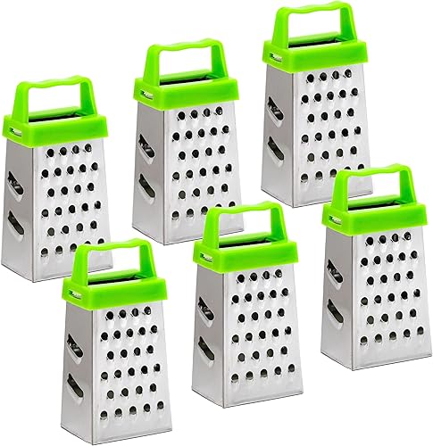 Mini rallador de 6 piezas Rallador pequeño para queso, ajo y nuez moscada Mini ralladores de acero inoxidable para cocina Rallador pequeño con