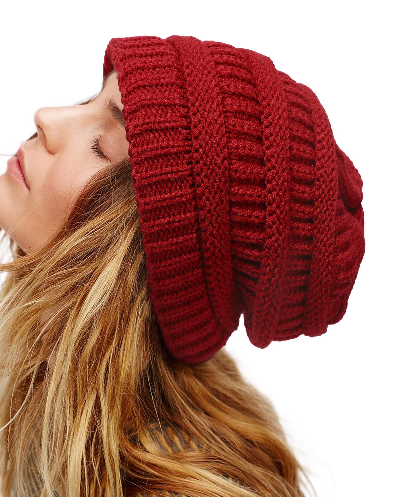 American Trend Winter Hats For Women – 4 Pack Knit Beanies, Slouchy & Chunky For Cold Weather - View #7