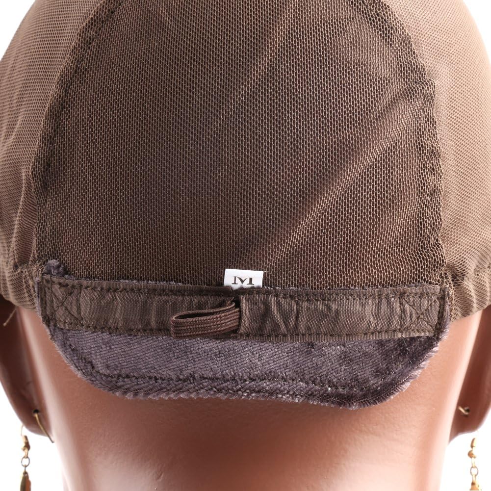 Bella Hair Glueless Wig Cap with Velvet, Brown Net Mesh Weaving Caps for Women Making Wigs