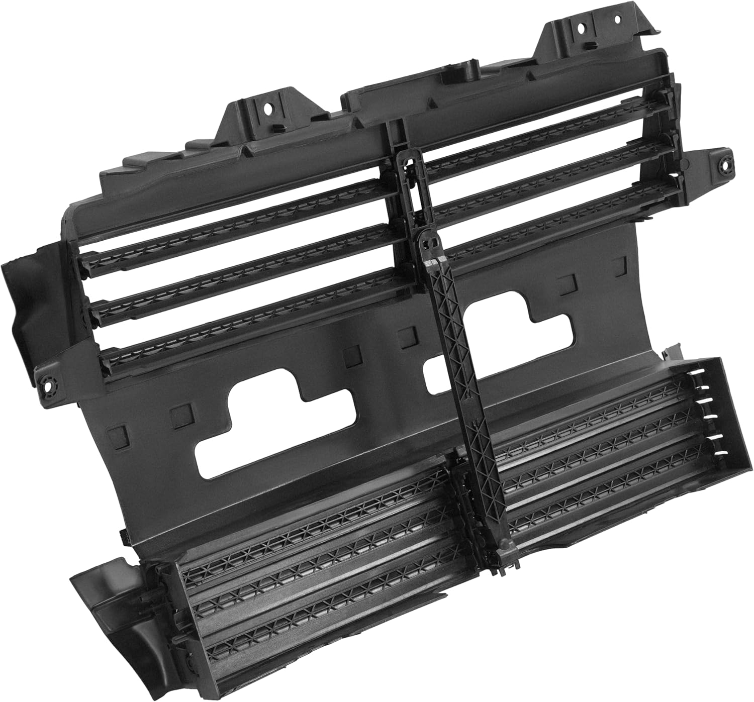 ALMULOO Radiator Shutter Compatible with 2013-2019 Ford Explorer Police Interceptor Utility Without Motor Replacement for JB5Z8475A FO1206110 Front Radiator Grille Air Shutter PP Nylon Black