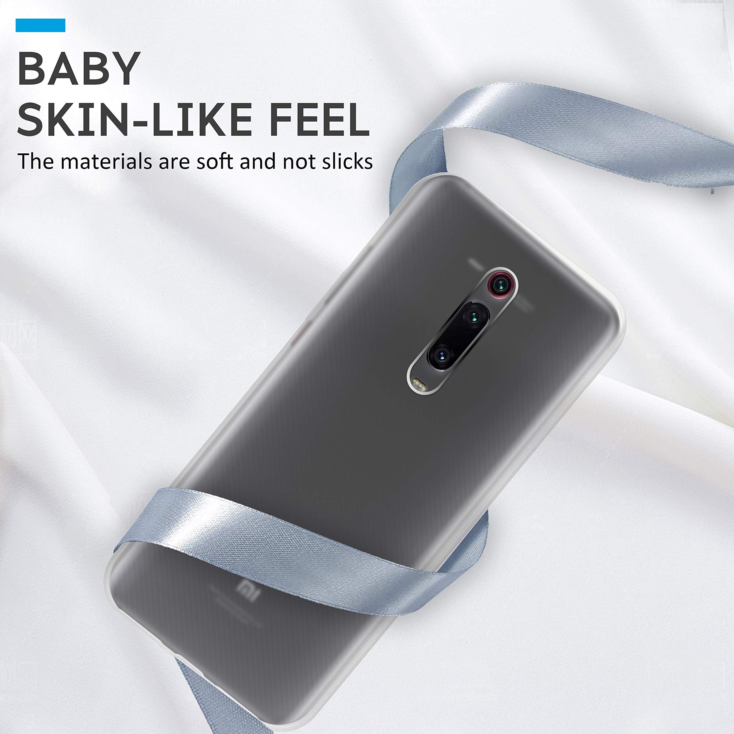 N NEWTOP Cover In TPU Soft Gel Per Xiaomi Mi 10T - Sottile, Flessibile, Protettiva, Colore Rosa - 3