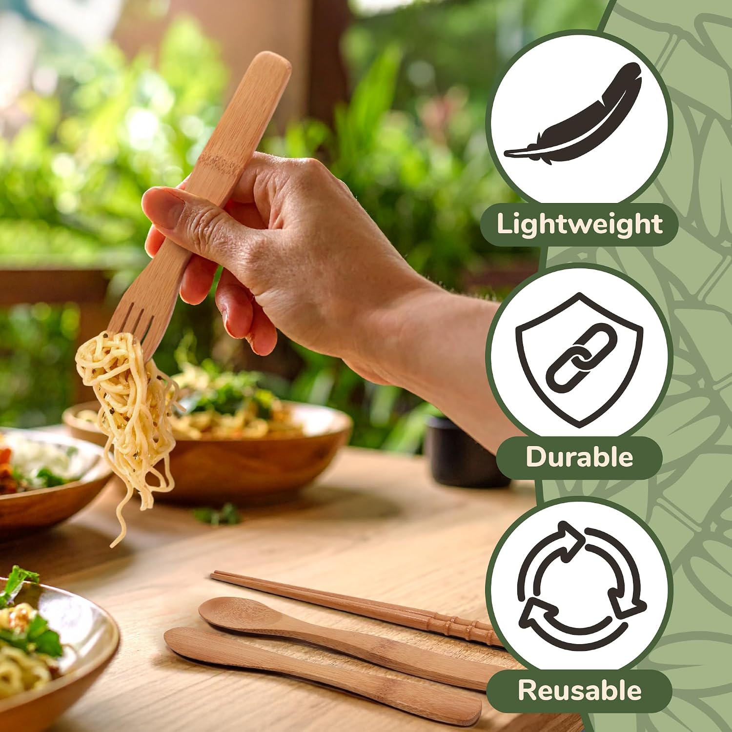 BambooMN Reusable Travel Bamboo Rayon Washcloth Set with Utensils - 1 Set, Heather Grey