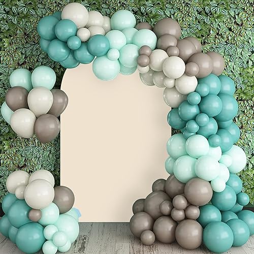 Miniatura 9 de Cubierta de fondo de arco, cubierta de arco de boda de 6 pies, fundas de arco ajustadas de elastano, fundas de arco de cartón elástico, tela de