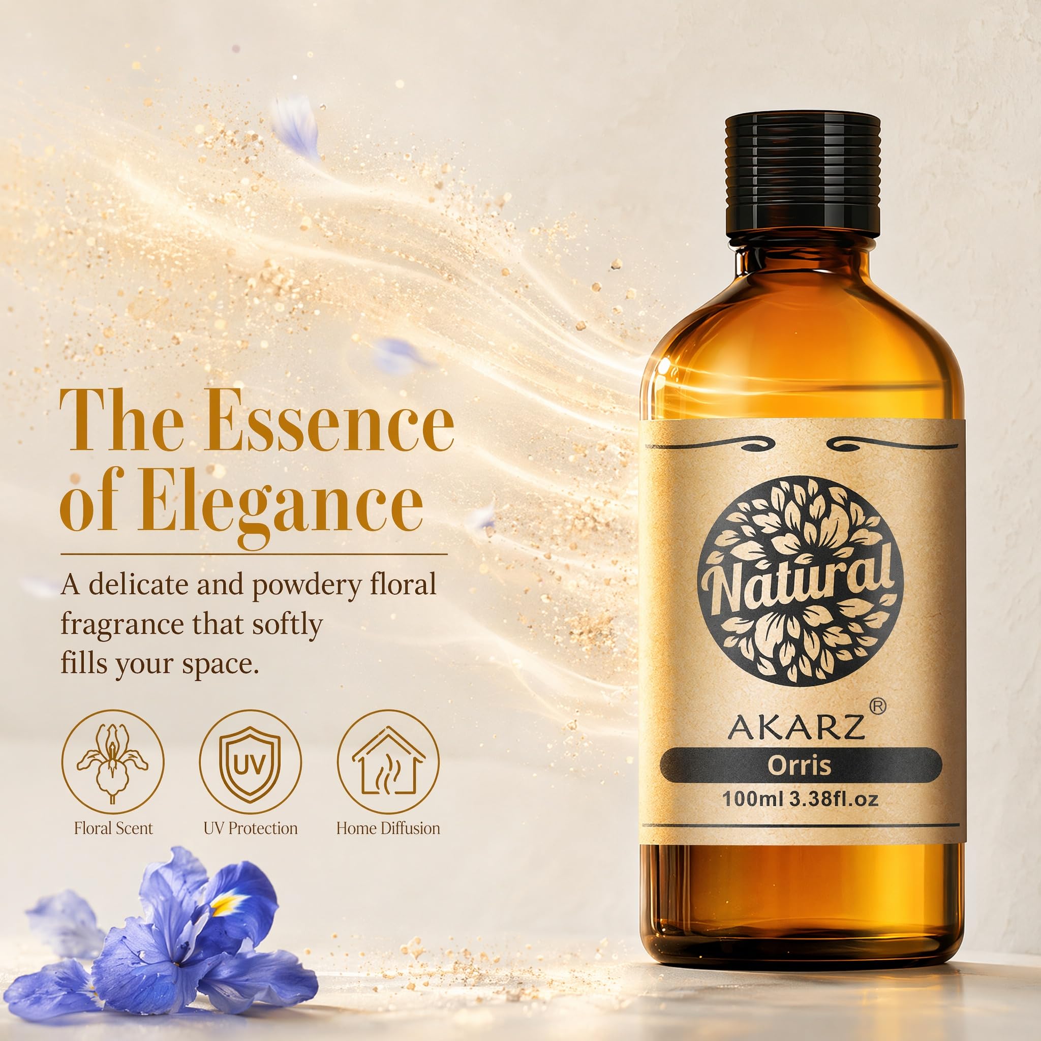 AKARZ 100ml Olejek esencjny z Irlandka - Naturalny olejek aromatyczny do dyfuzorów, lamp aromatycznych i aromatów pomieszczeń