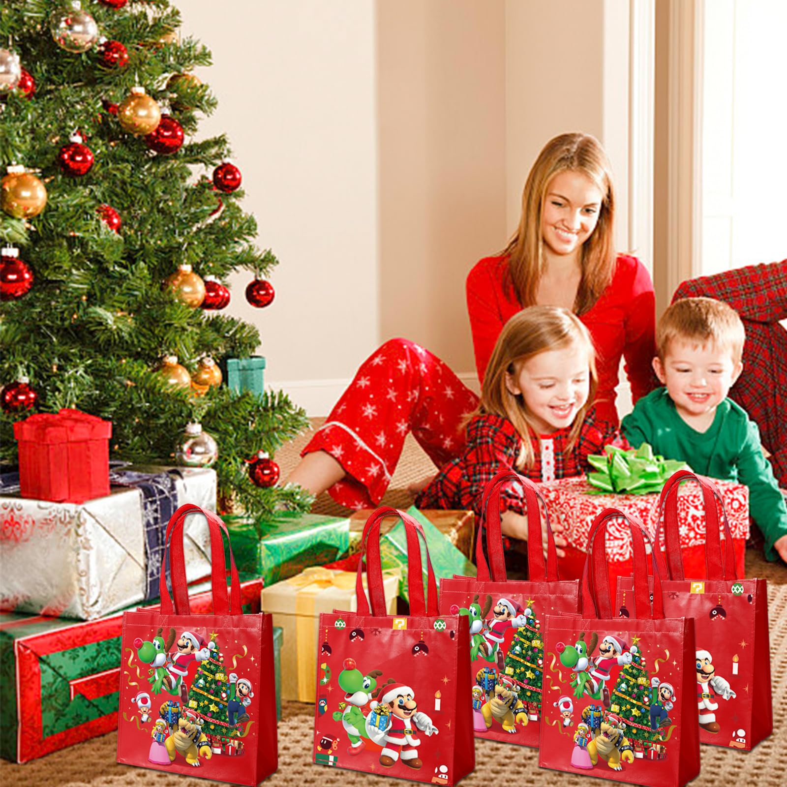 Amazon | OGHOBLYE マリオ クリスマスパーティー 記念品バッグ お菓子  