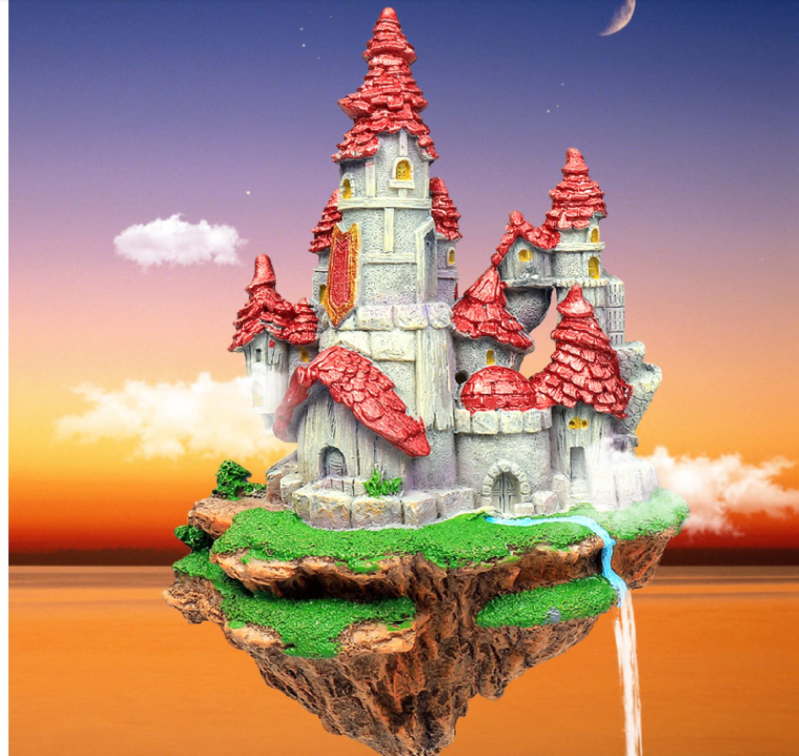 Decorazioni Acquario Arredamento Acquario Arredi Per Acquario 12 * 4,5 Cm Simulazione Decorazione Acquario Decorazione Paesaggistica Rockery Decorazione Acquario Casa Dimensioni Castello Cielo In Stil