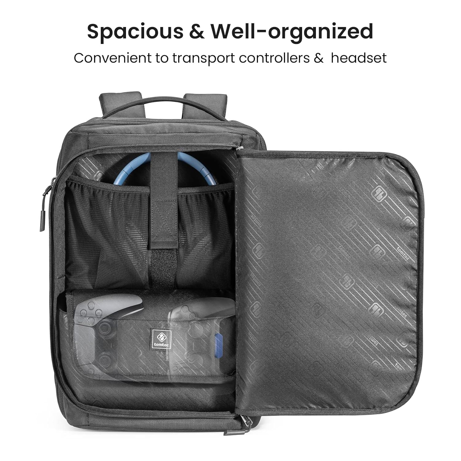 Buy tomtoc Travel Backpack for PS5 Console, Accessories, Protective Carrying Case Storage Bag