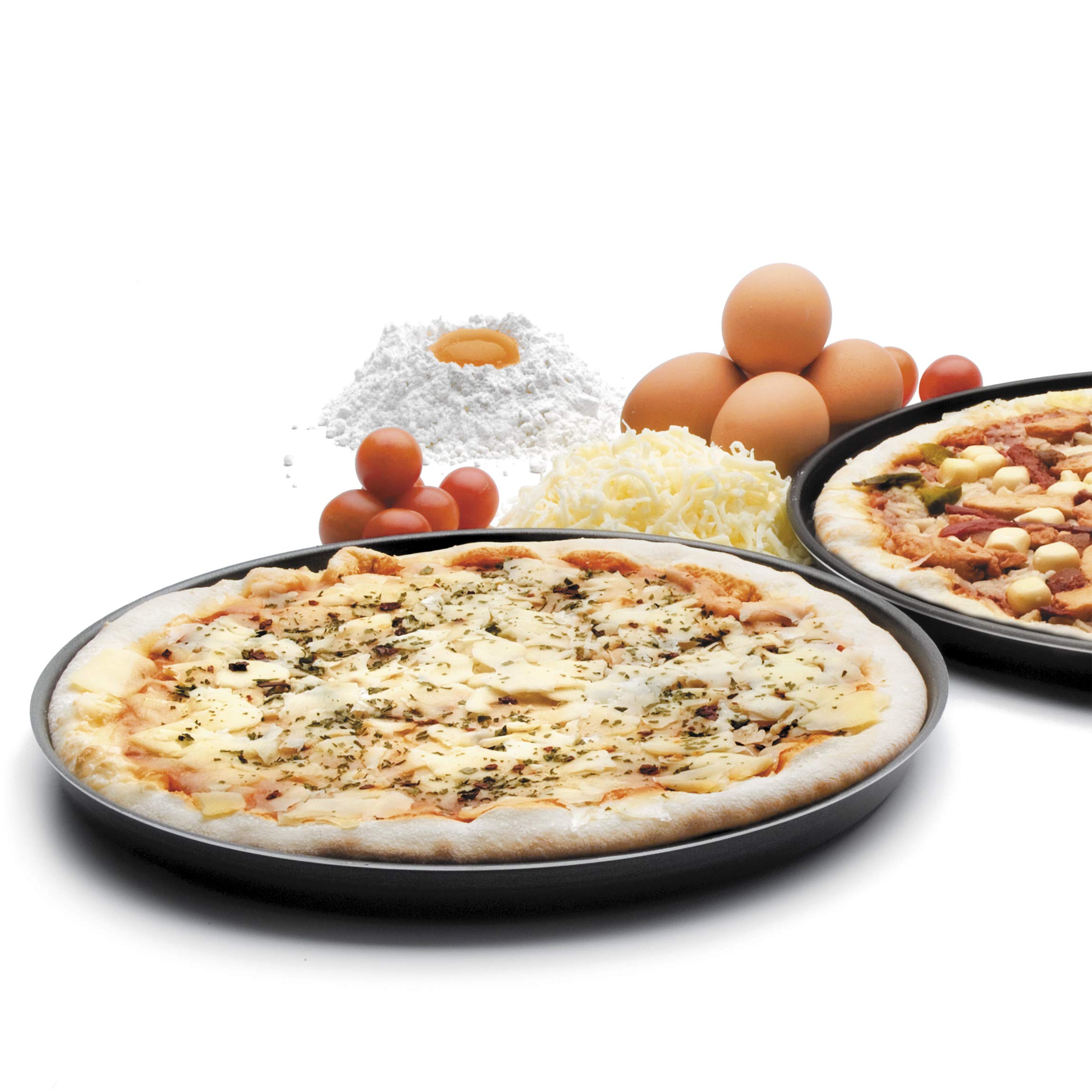LACOR - 68471 - Pizzavorm, geperforeerde pizzaschaal, antiaanbaklaag, Delize -collectie, PFOA-vrij, oven-, koelkast- en vriezerbestendig, koolstofstaal, 36 cm, hoogte 1 cm