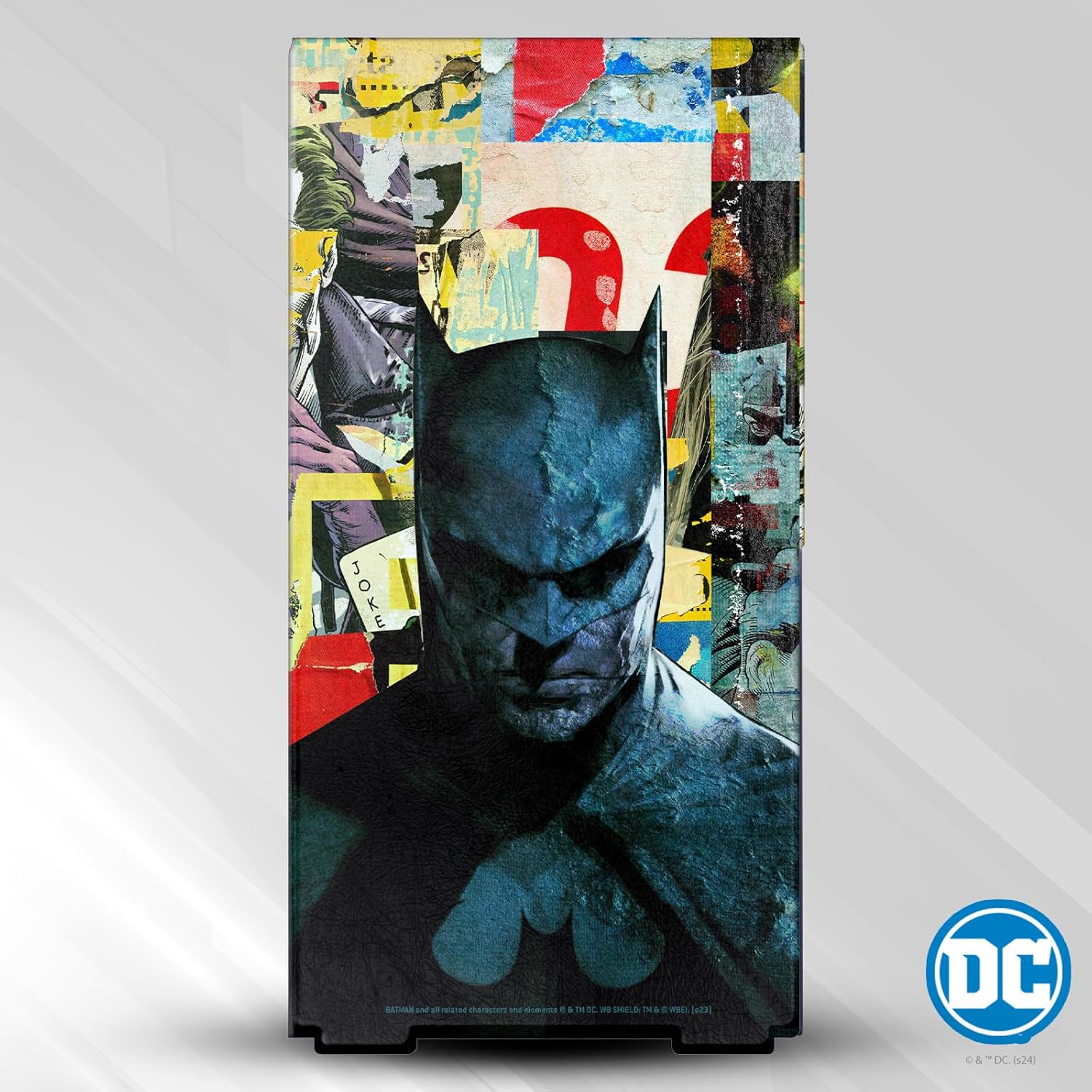 Head Case Designs Officially Licensed Batman DC Comics Torn Collage Logos And Comic Book Game Console Wrap and Game Controller Skin Bundle Compatible With Xbox Series X