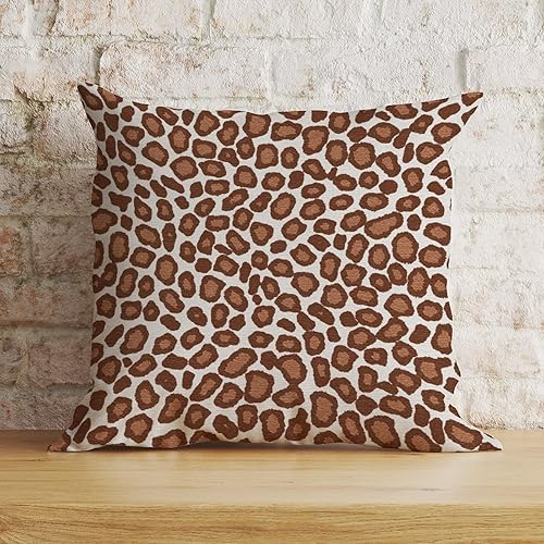 Miniatura 8 de Zyadsinoudor Blue Cheetah Leopard Print Throw Pillow Cover Wildlife Jungle Cushion Cover 24x24in Decorative Pillow Home Cotton Linen Elegant Cushion