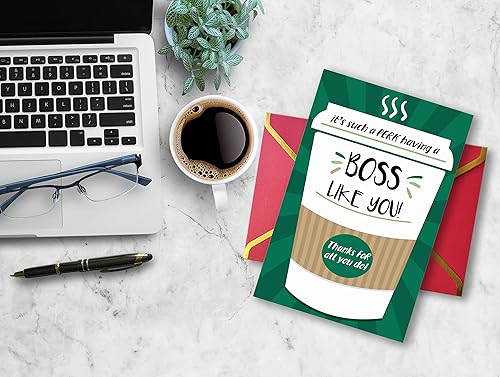 Miniatura 8 de Ziwenhu Cheeky - Tarjeta del día del jefe para jefe, regalos divertidos del día del jefe para mujeres y hombres, tarjeta de feliz día del jefe para