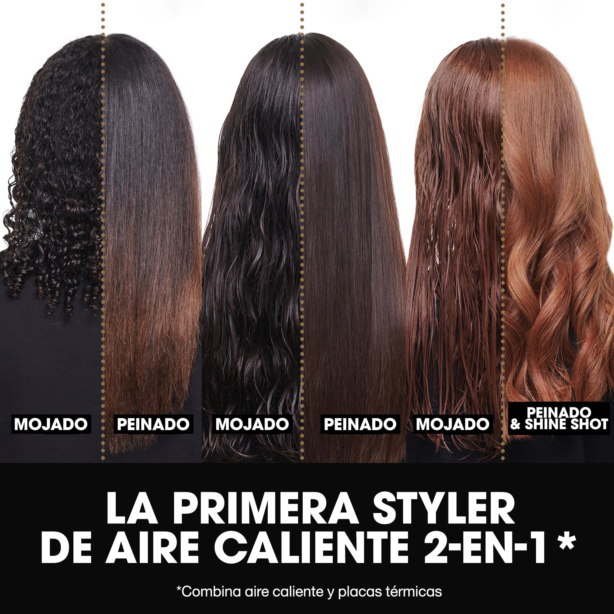 ghd Duet Style - Plancha de Pelo y Secador 2 en 1, De Mojado a Peinado Sin Daño Térmico, Sin Encrespamiento, Más Brillo - Para Todo Tipo de Cabello - (Enchufe Europeo)