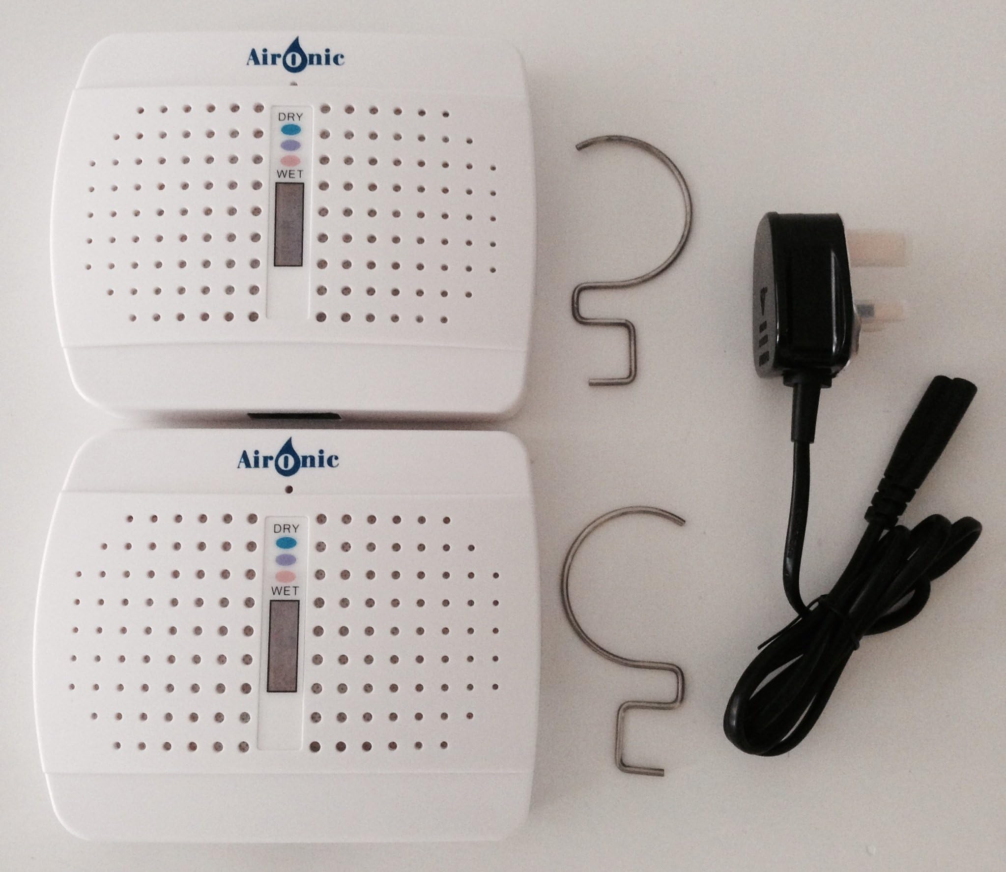 AironicRechargeable Mini Dehumidifier - Twin Pack - Absorbs Moisture Home, Caravan, cupboards, bathroom