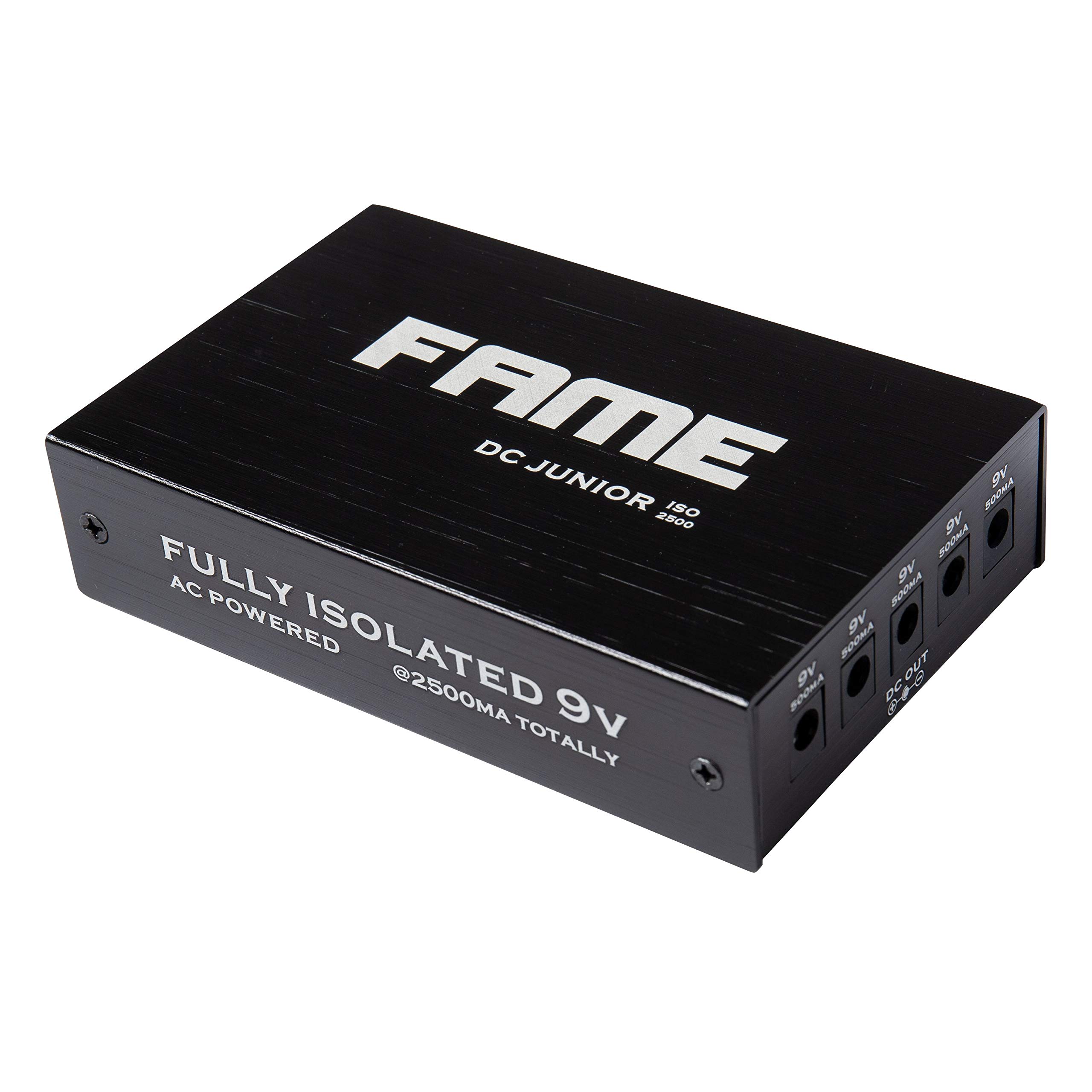 Fame Netzteil, Multinetzteil mit 9V DC und 2500mA für 5 Effektgeräte, Gitarrenzubehör Pedale für Pedalboard, DC Adapter