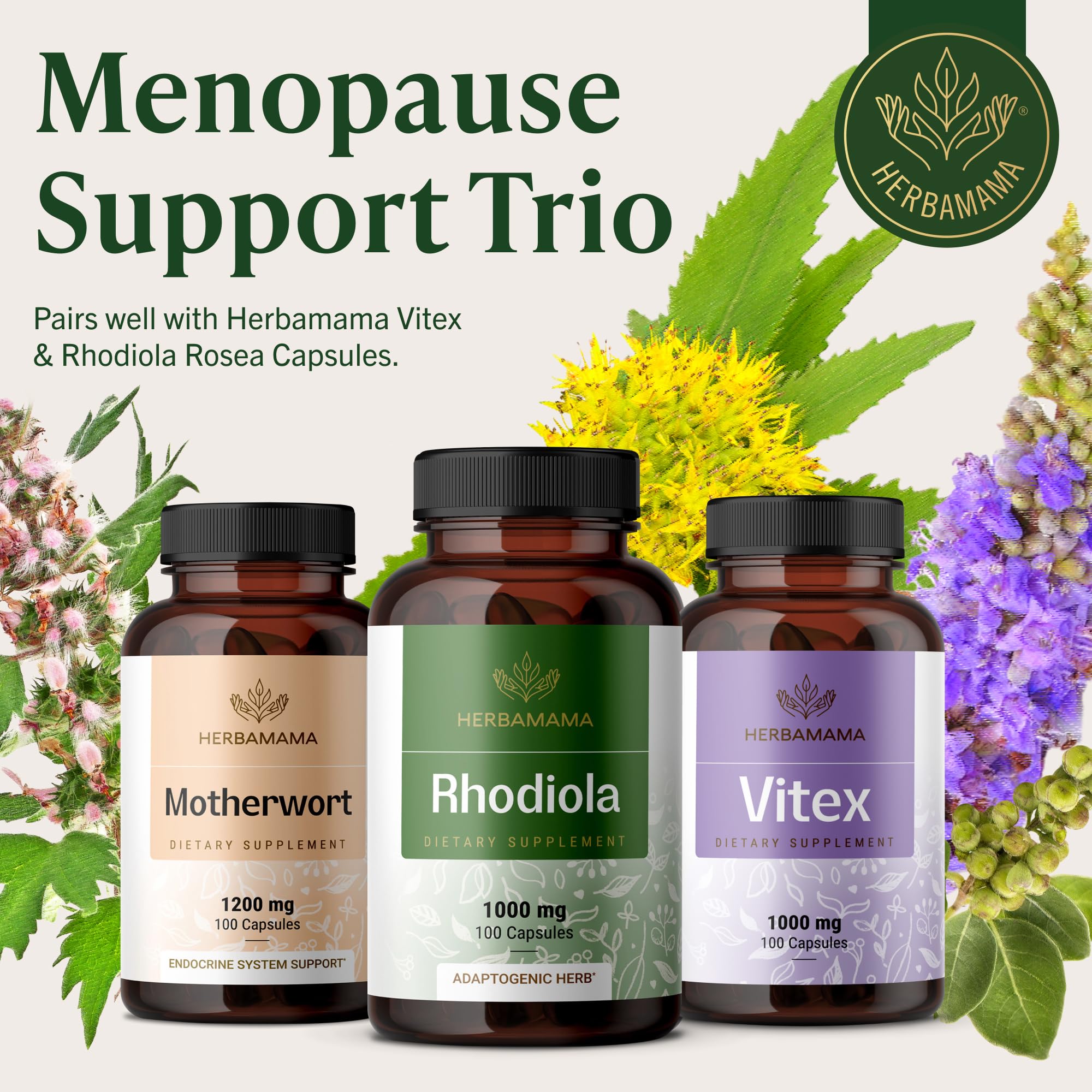 HERBAMAMA Rhodiola Rosea Supplement - Stress Relief & Cortisol Support — Amazon image 7