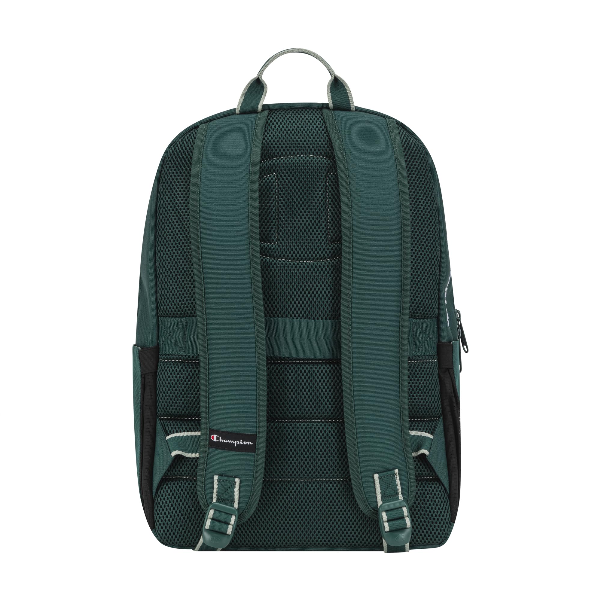 Champion Mochila unisex para laptop con correas acolchadas ajustables, bolsillo para botella de agua para el trabajo, viajes, mochila de uso diario, Emerald Allure, M, Mochila Level
