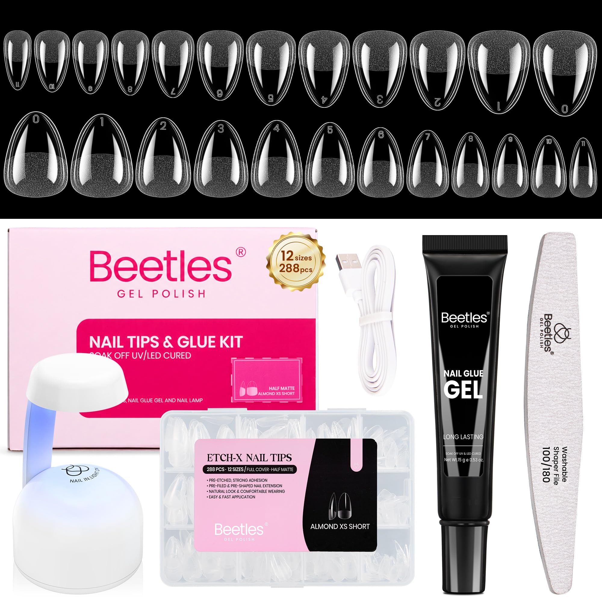 Beetles Gel Nail Glue Kit - Extend & Decorate Nails -22