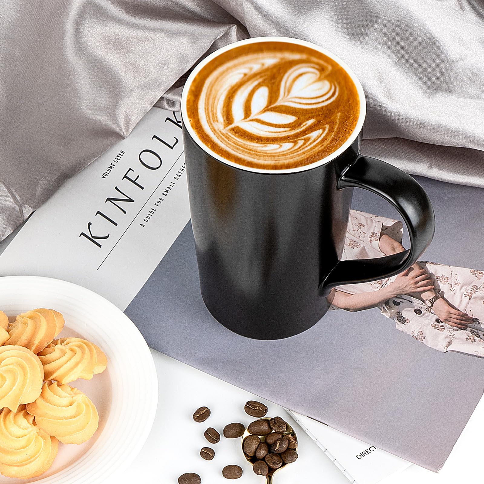 Linkidea XXL-Kaffeetasse 40oz – Riesen-Keramikbecher Mit Henkel Für Büro & Zuhause In Rot