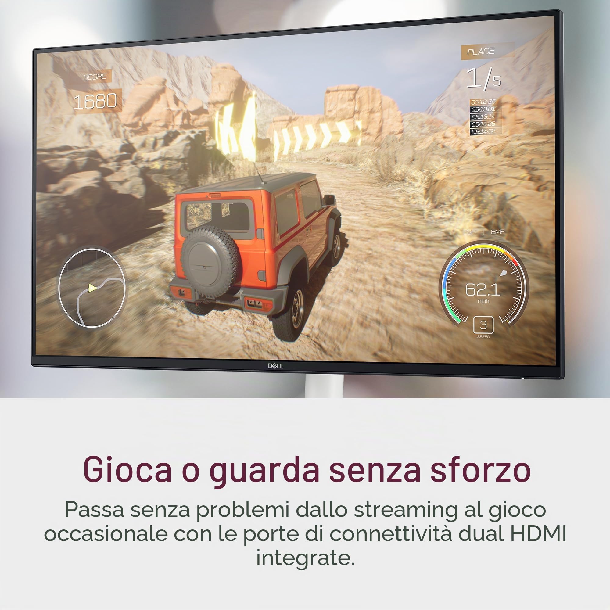 Dell Monitor S2425HS - 23,8 pollici FHD (1920 x 1080), 100 Hz, 1500:1, TÜV Rheinland Eye Comfort 4 stelle, altoparlanti integrati 2 x 5 W