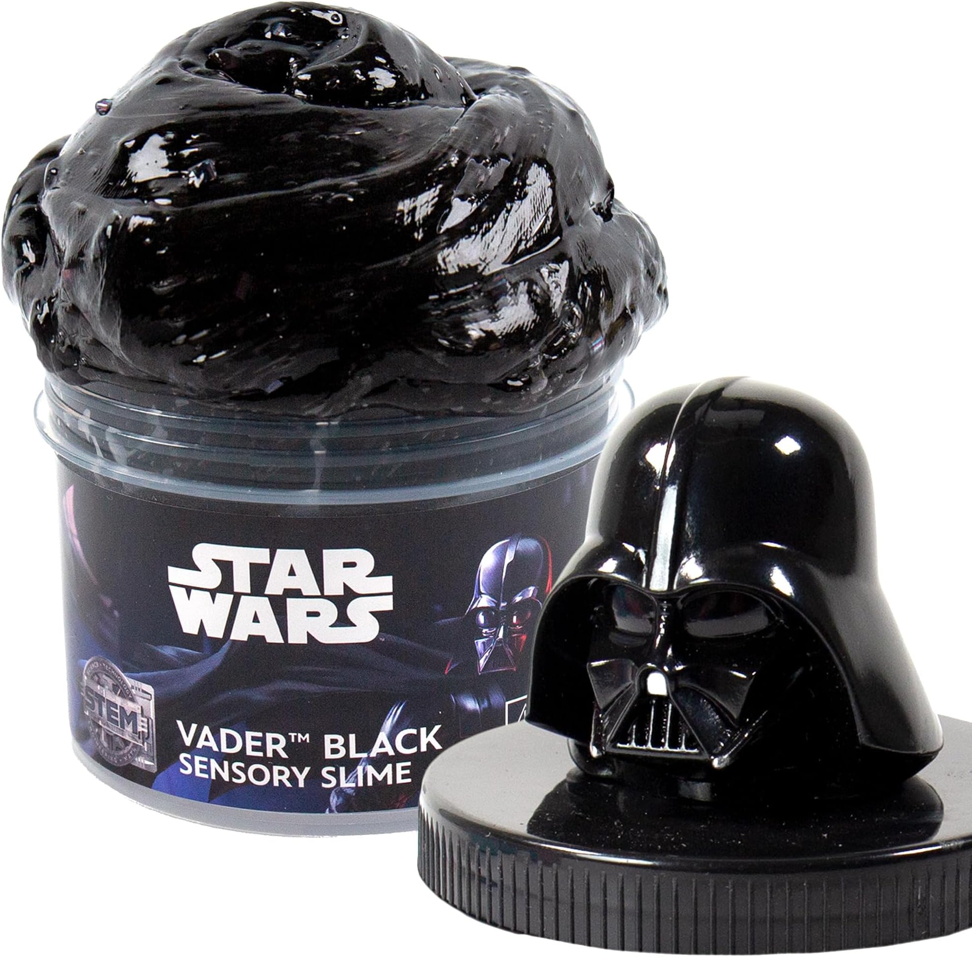 Star Wars Vader Black Slime, 8 oz Galaxy Slime, Pre-Made Darth Vader Slime, Party Favors for Kids, Perfect for Goodie Bags, Desk Toys, Merch, Toys, Gifts for 6 Year Old Boys