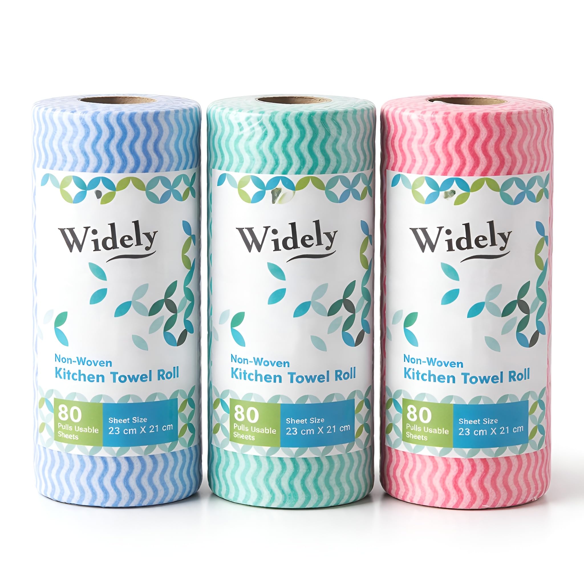 WIDELY Non-Woven Reusable & Washable Kitchen Towel Roll 3 Pack, 80 Wipes per Roll (240 Sheets) Ultra Absorbent Quick-Dry, Antimicrobial & Cleaning Wipes for Kitchen Counter & Surface Cleaning (3 Roll)-image-15