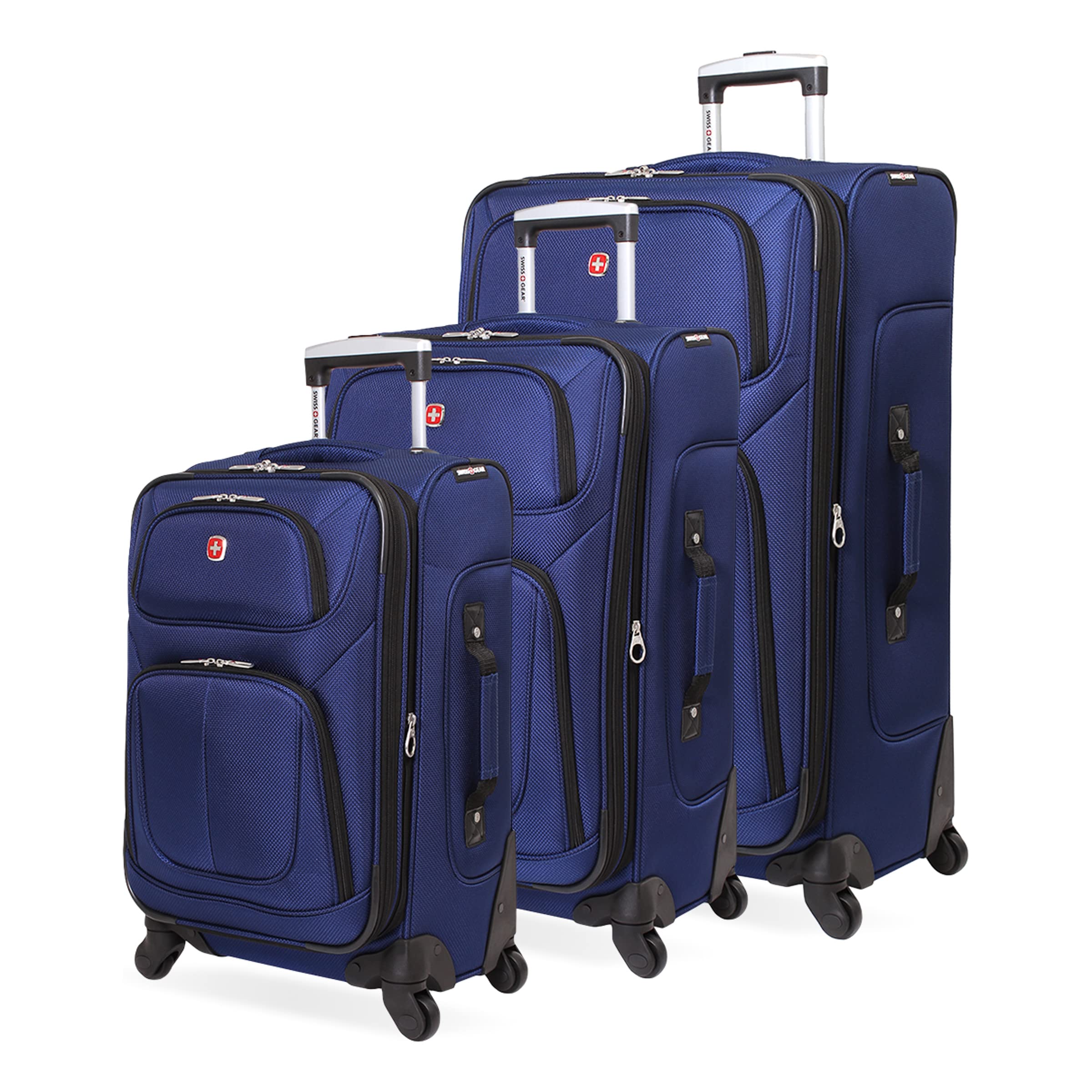 SwissGear Sion Softside Expandable Luggage, Blue, 3
