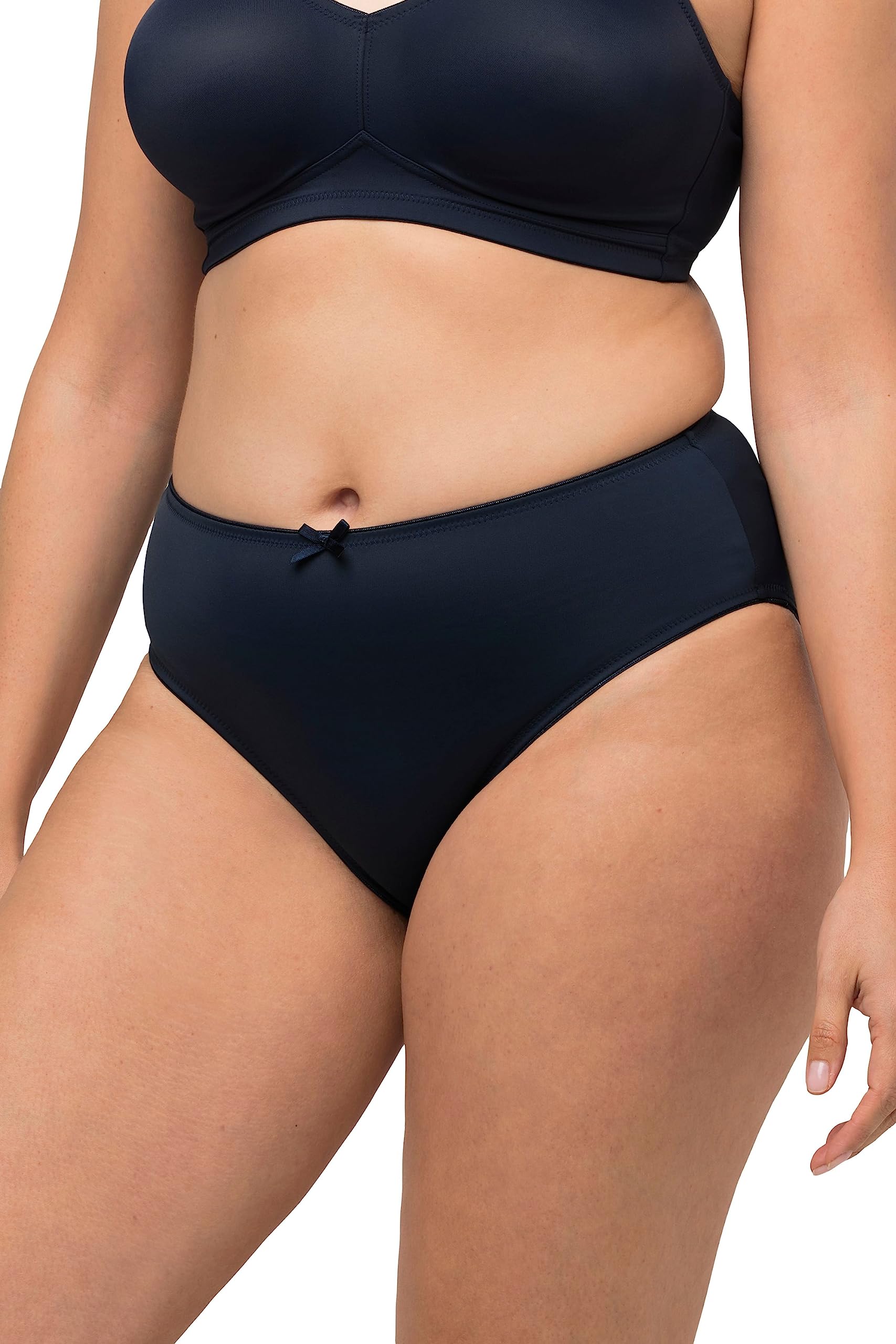 Ulla Popken Damen große Größen Übergrößen Plus Size Slips, 2er-Pack, Mikrofaser 781658