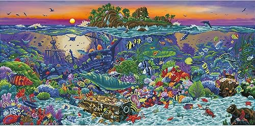 Miniatura 5 de DIAMOND DOTZ Kits de pintura de diamantes de Coral Reef Island para adultos, kits de arte de diamantes, un kit de manualidades creativo relajante