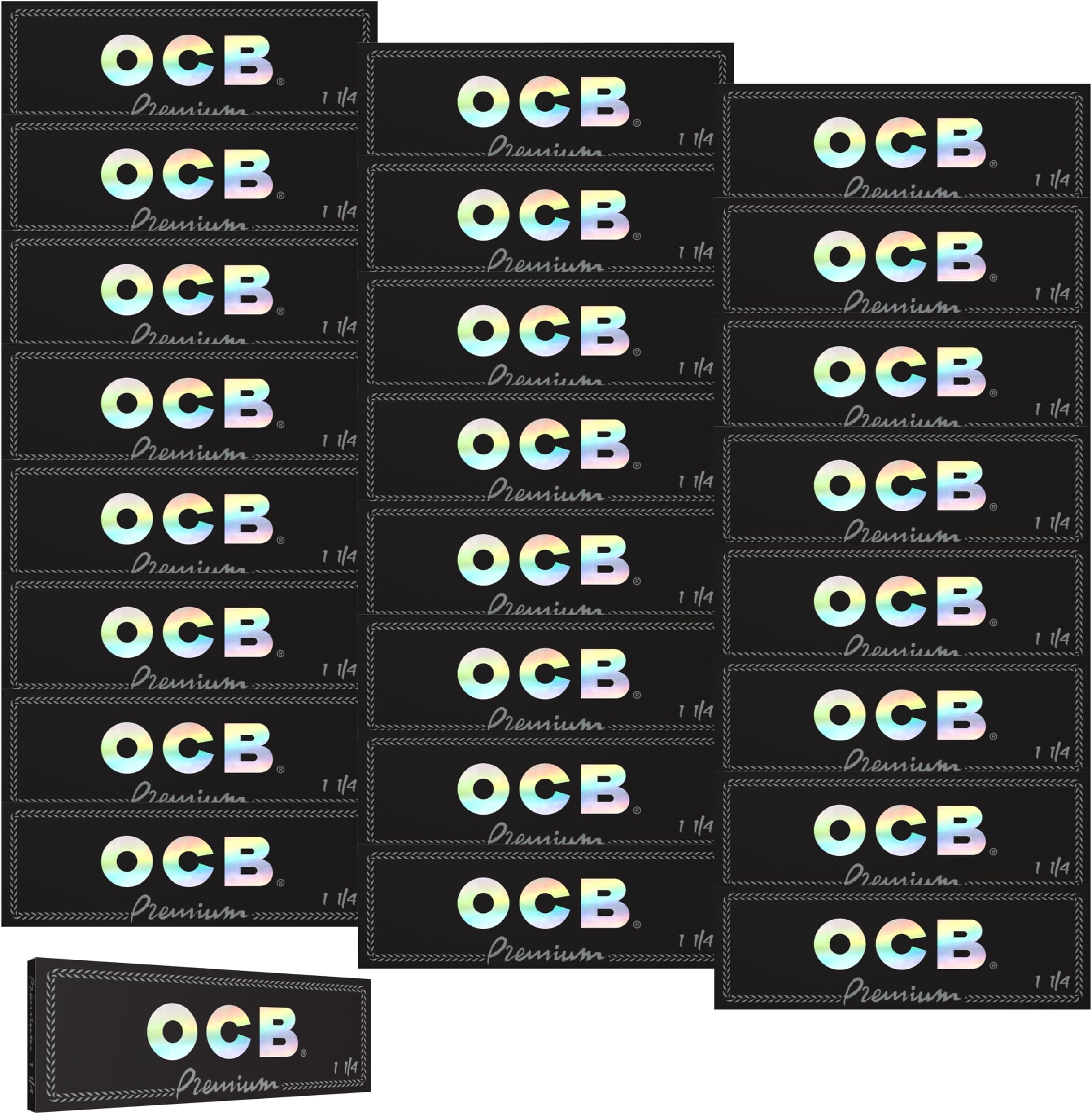 25 x rolling paper OCB Premium Black 1 1/4-78mm