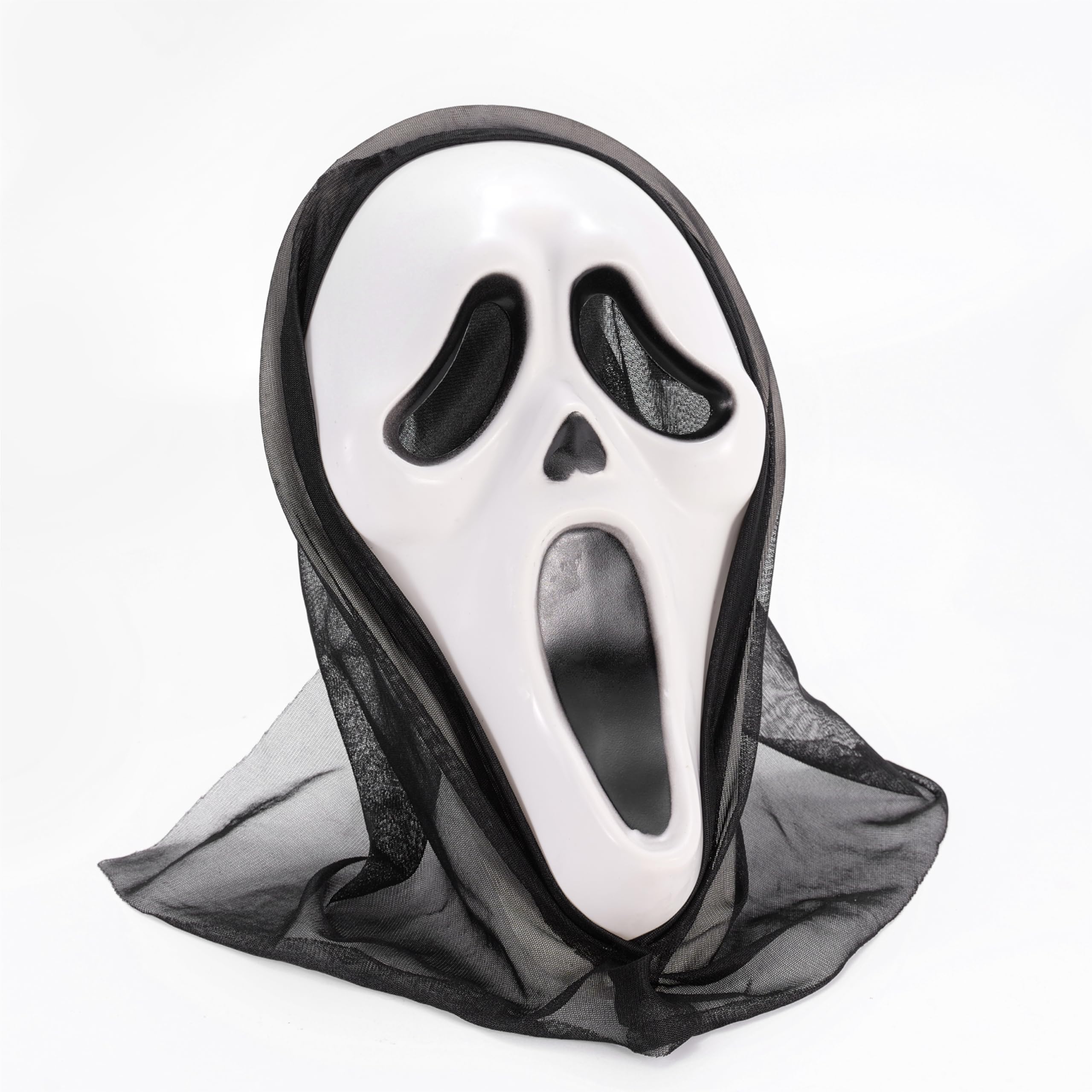 FASCHINFEVER Ghost Mask - Scream Mask Costume Mask - Ghostface Horror Fancy Dress for Halloween and Fancy Dress for Men and Women