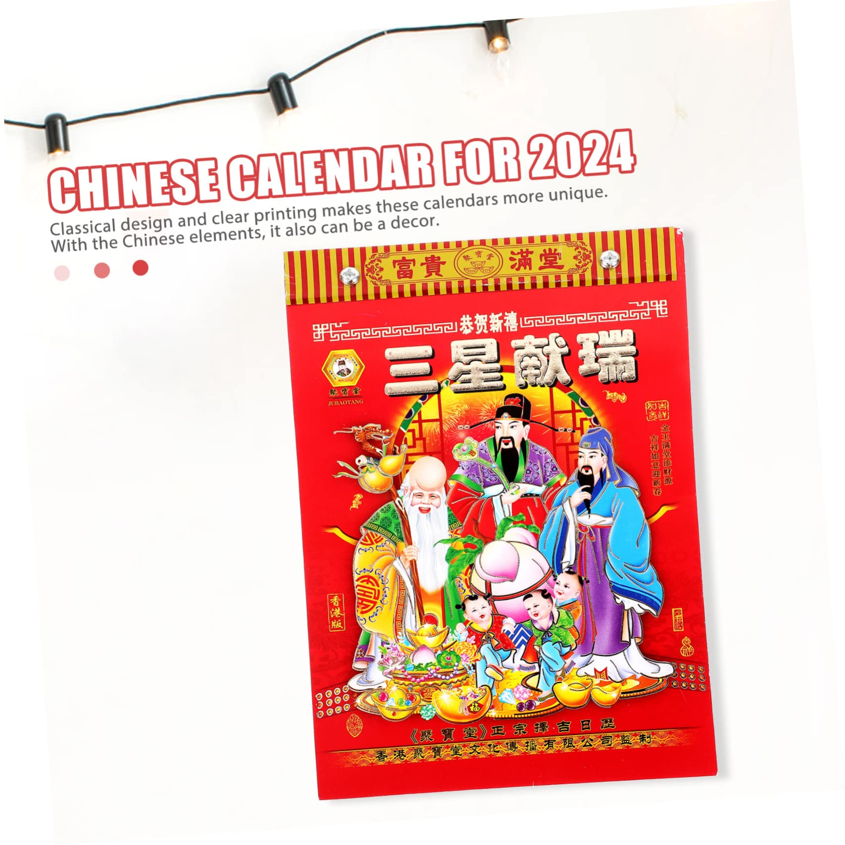 5 Stück 2024 alter Almanach, Schreibtischkalender, Kalender, Make-up-Adventskalender, chinesischer Monatskalender, Thekenkalender, traditioneller Mondkalender, Mondjahreskalender, Wandkalender,