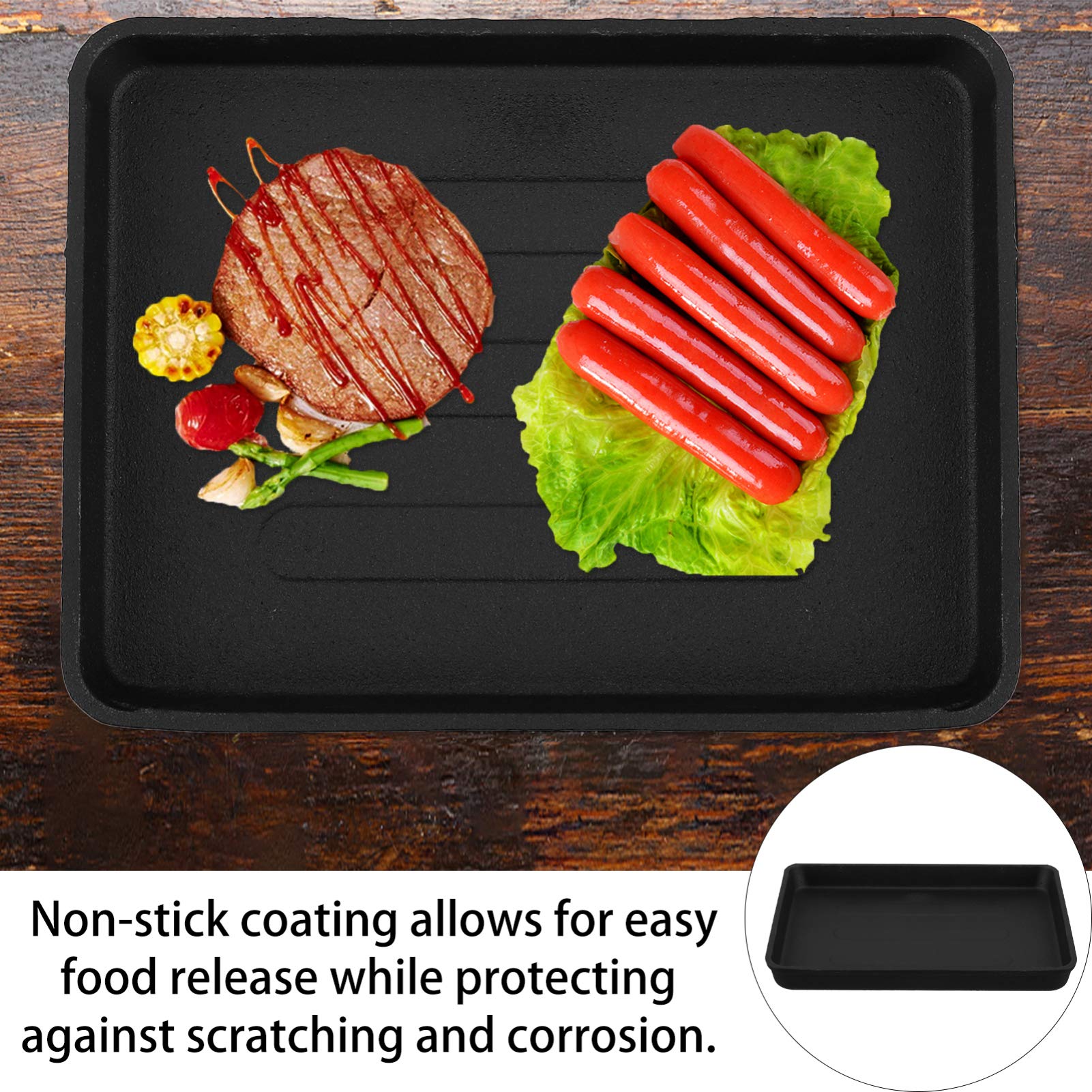 Amazon.co.jp: NUOBESTY 鋳鉄製バーベキューグリルプレート 厚みのある