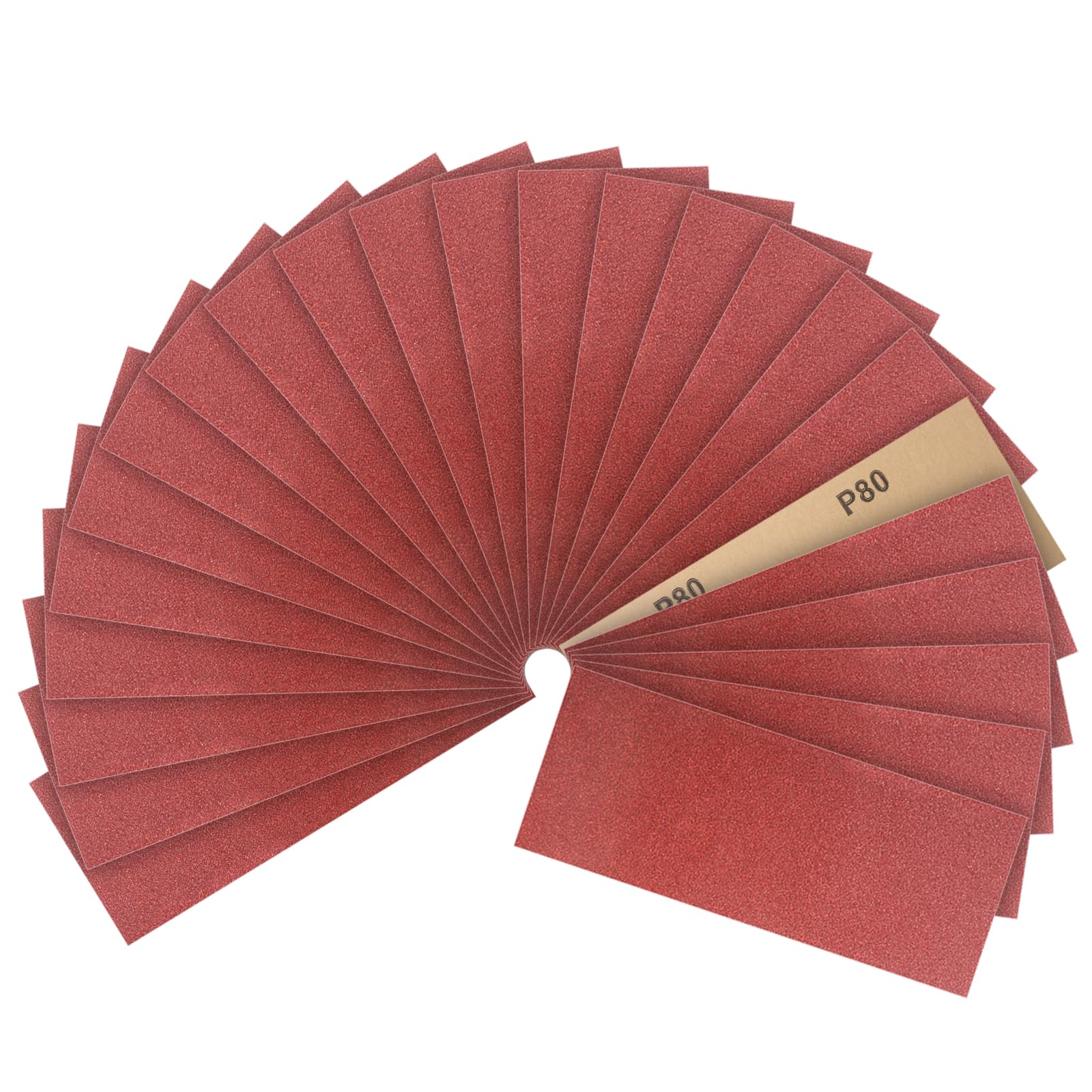 PMIQSA 24 Sheets Sandpaper Set, 80 Grit Abrasive Paper for Cars Polishing Metals Walls Wood Furniture Sanding
