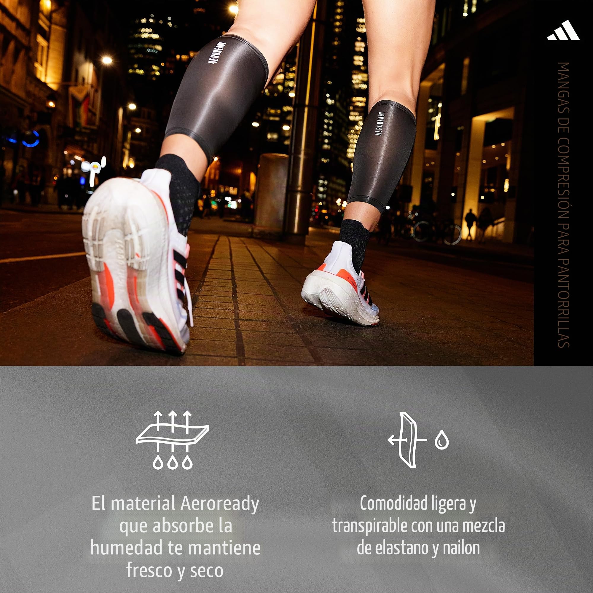 adidas Aeroready Kompressions-wadenbandagen Medias de compresión para pantorrilla Unisex adulto