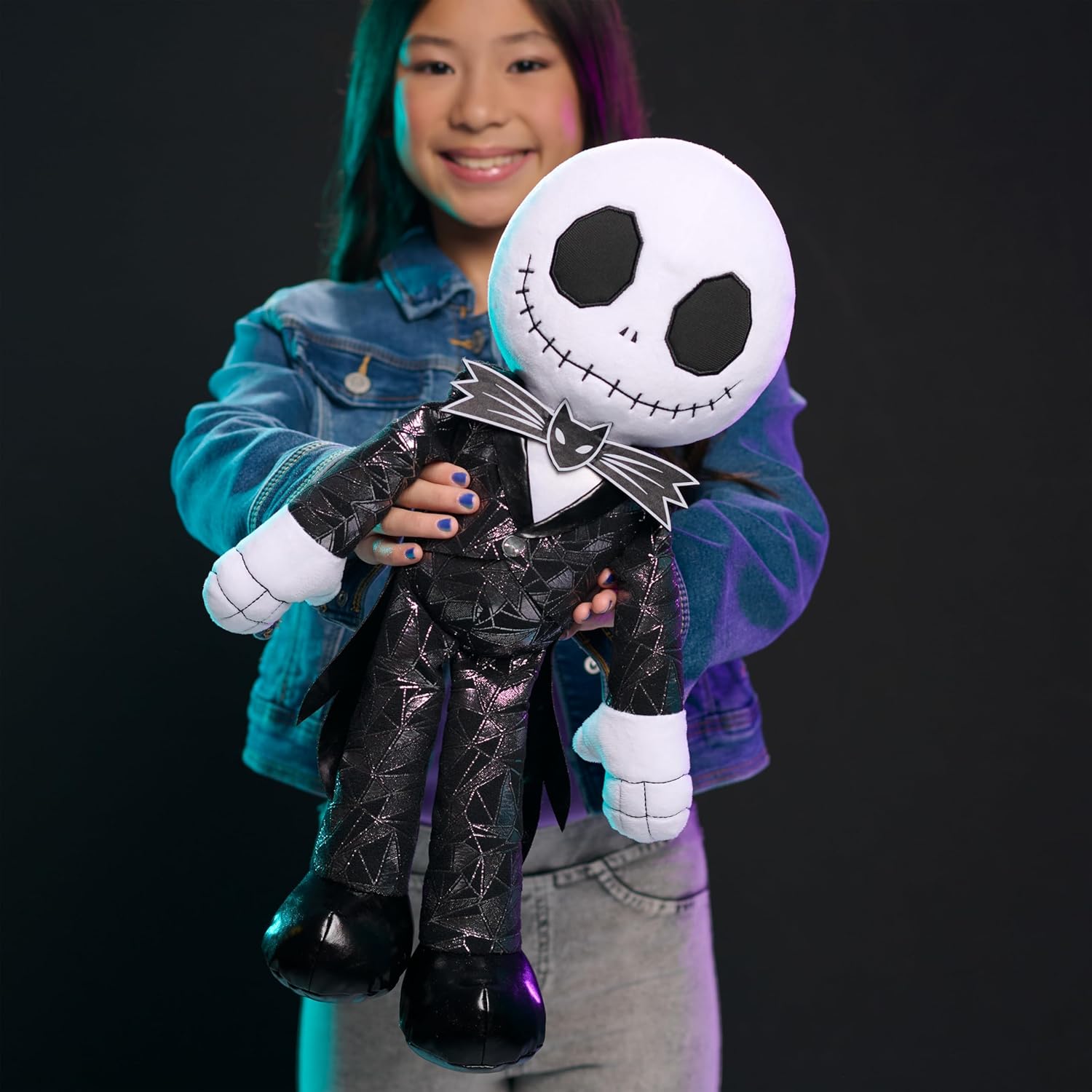 Disney Tim Burton's The Nightmare Before Christmas Large 19-inch Jack Skellington Plush Stuffed Animal, Mettalic Finish, Soft Toys for Fans, Girls, Boys, Kids Ages 3 and Up by Just Play - Image 5