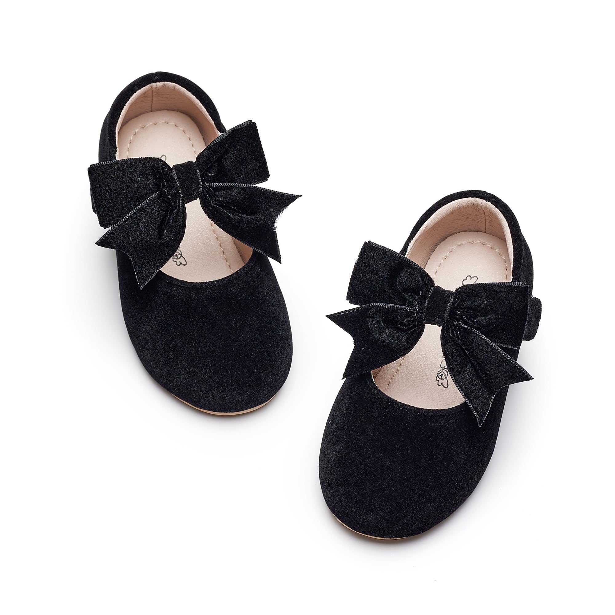 Kiderence Toddler Little Girls Dress Shoes Ballerina Ballet Flats Kids Mary Janes — view 29