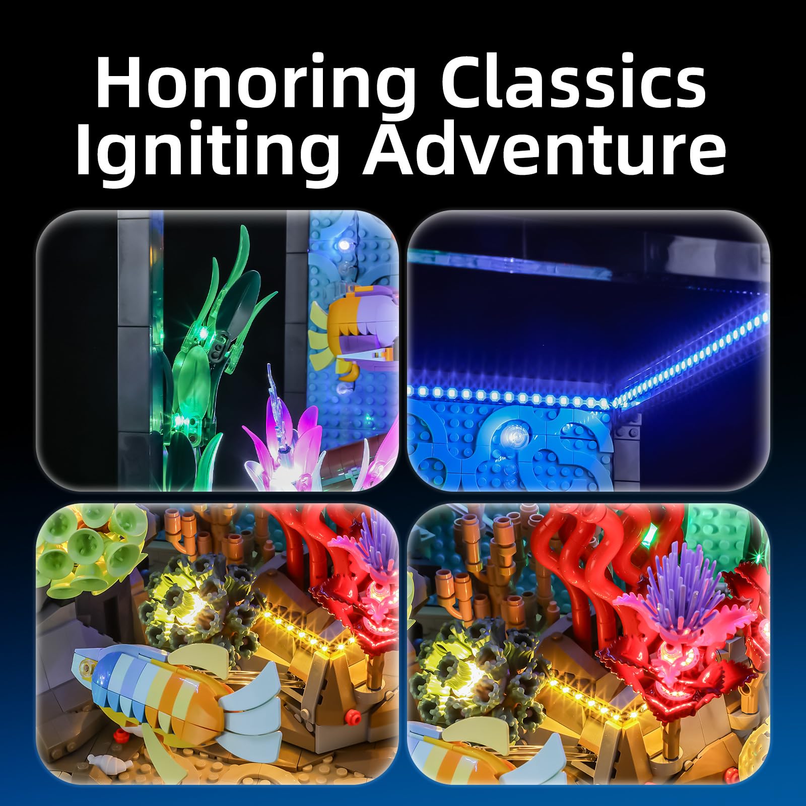 YEABRICKS LED Light for Lego-10366 ICONS Tropical Aquarium Building Blocks Model (Building Set NOT Included) - Image 2
